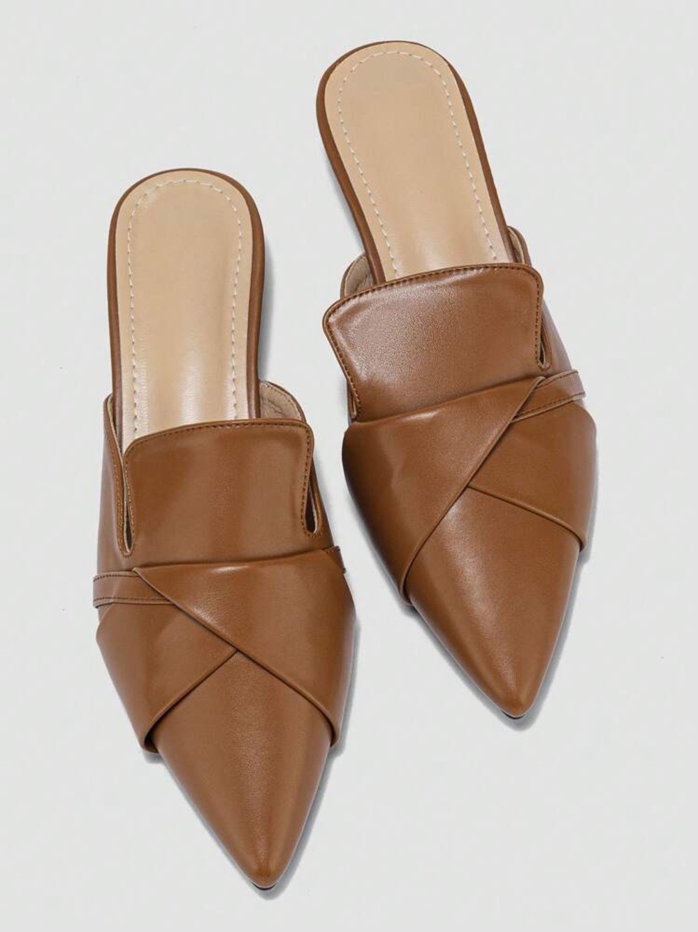 Backless slip on mule in brown - Picture 10 of 12